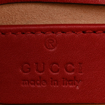 Gucci Calfskin Matelasse Super Mini GG Marmont Shoulder Bag Hibiscus Red 6 of 11