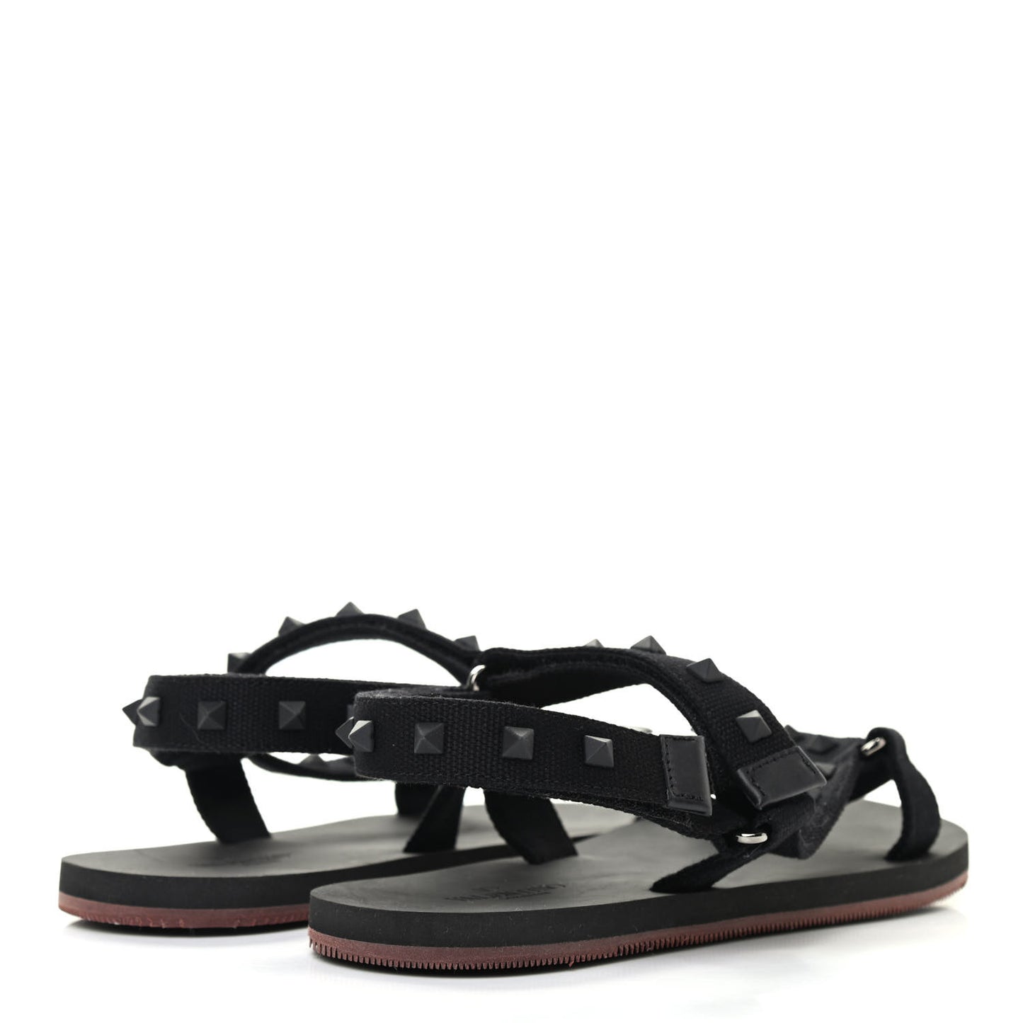 Nylon Rockstud Velcro Sandals 39 Black