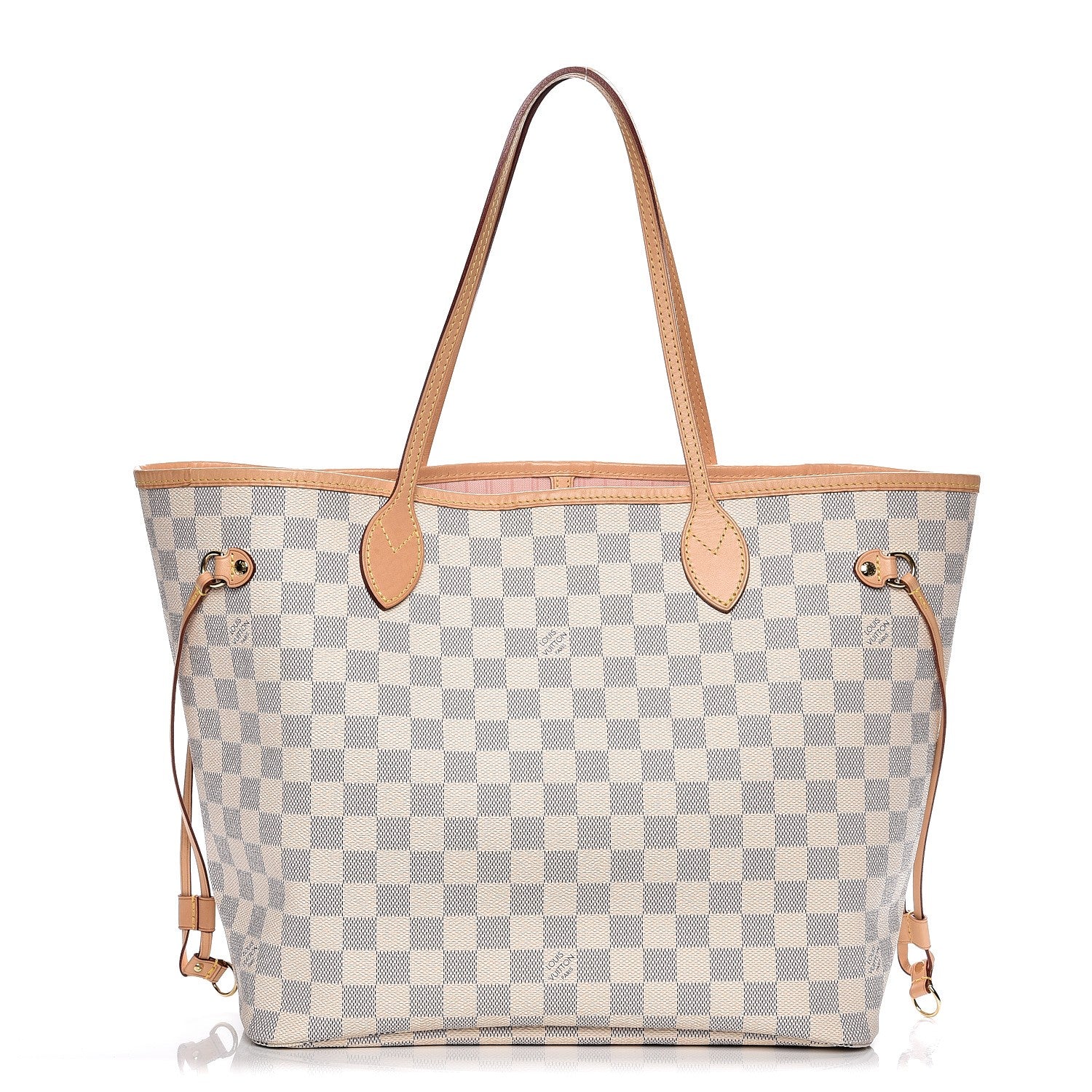 Louis Vuitton Damier Azur Neo Neverfull MM Rose Ballerine 1 of 10