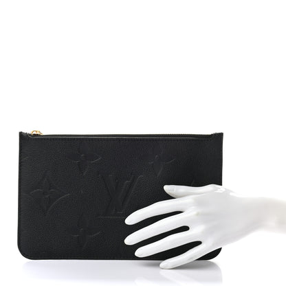 Louis Vuitton Empreinte Monogram Giant Neverfull MM Pochette Black 2 of 7