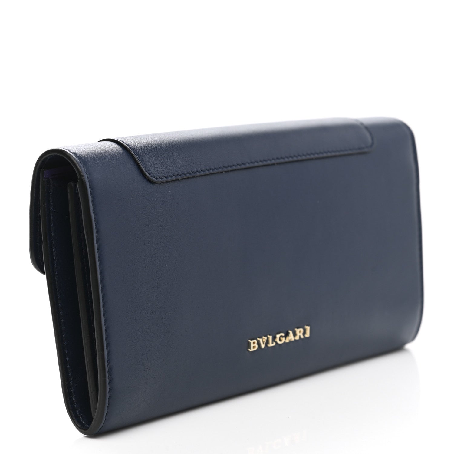Bulgari Calfskin Serpenti Forever Wallet Blue 3 of 9