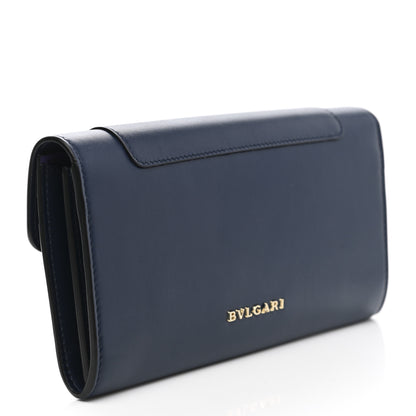 Bulgari Calfskin Serpenti Forever Wallet Blue 3 of 9