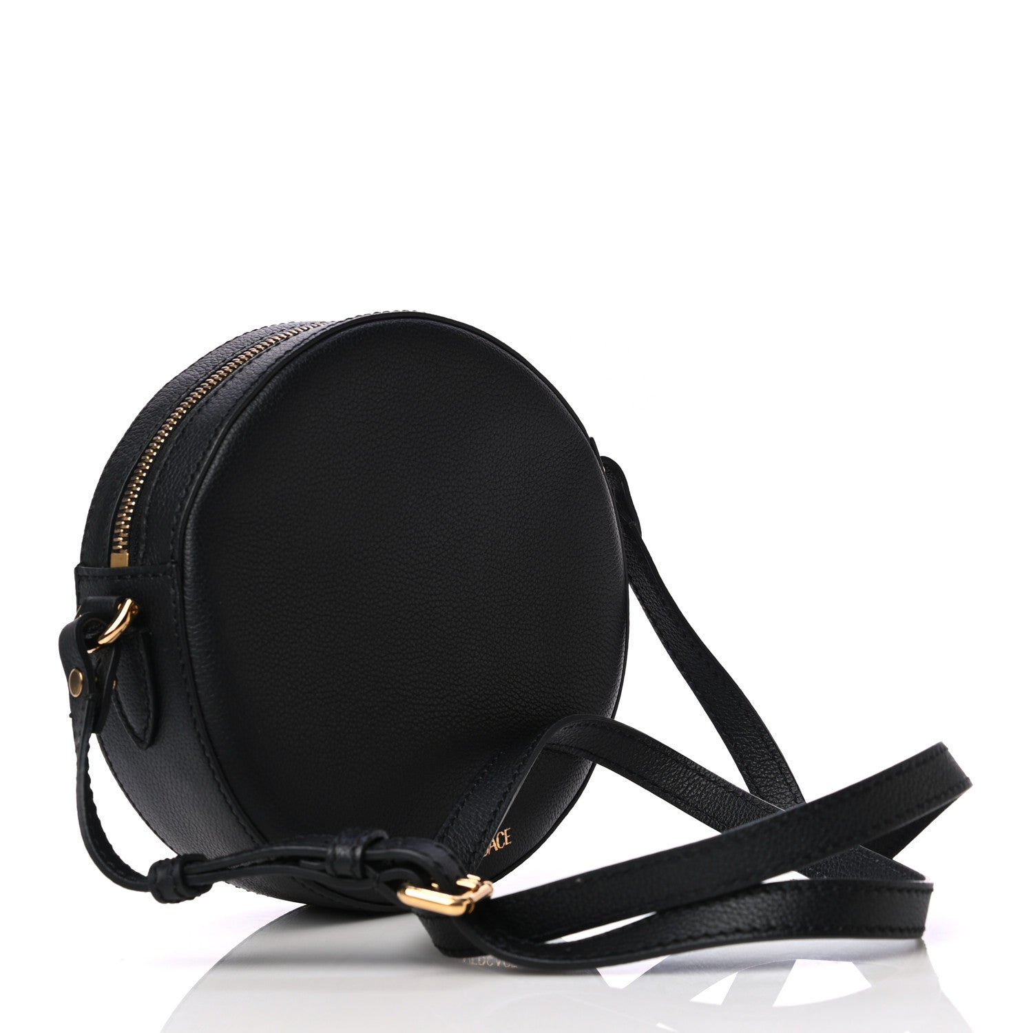 Versace Calfskin La Medusa Round Camera Bag Black 2 of 9