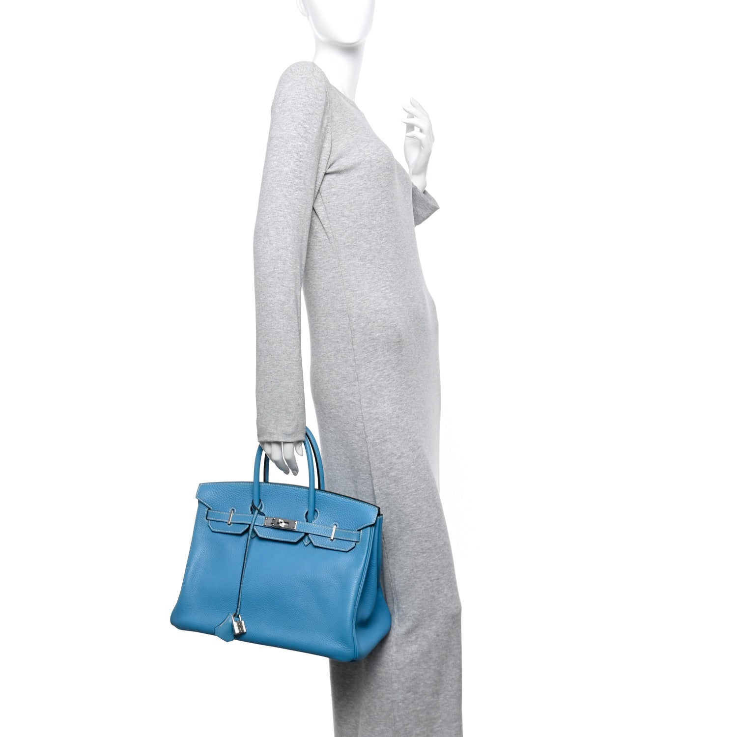 Hermes Togo Birkin 35 Blue Jean 2 of 10