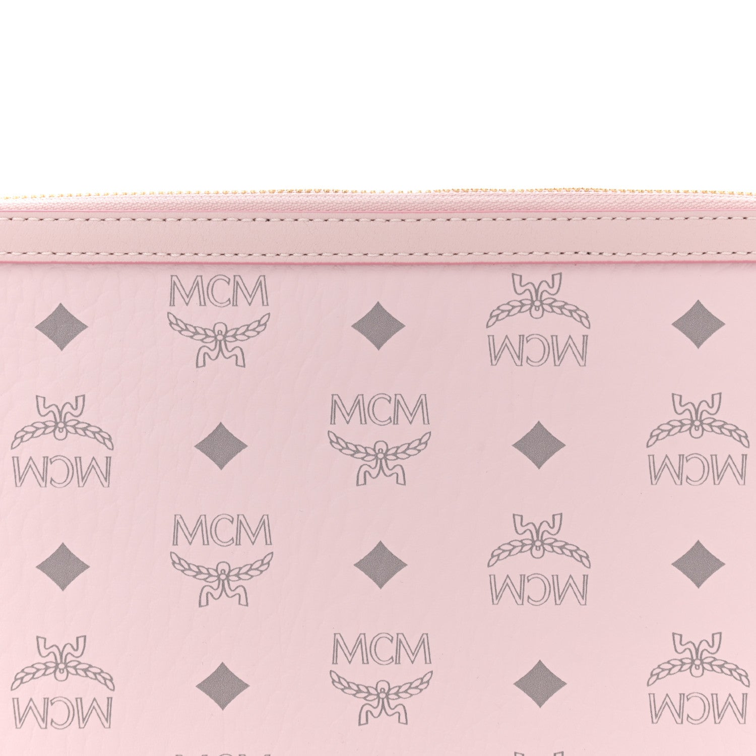MCM Visetos Liz Shopper Tote Pouch Powder Pink 7 of 9
