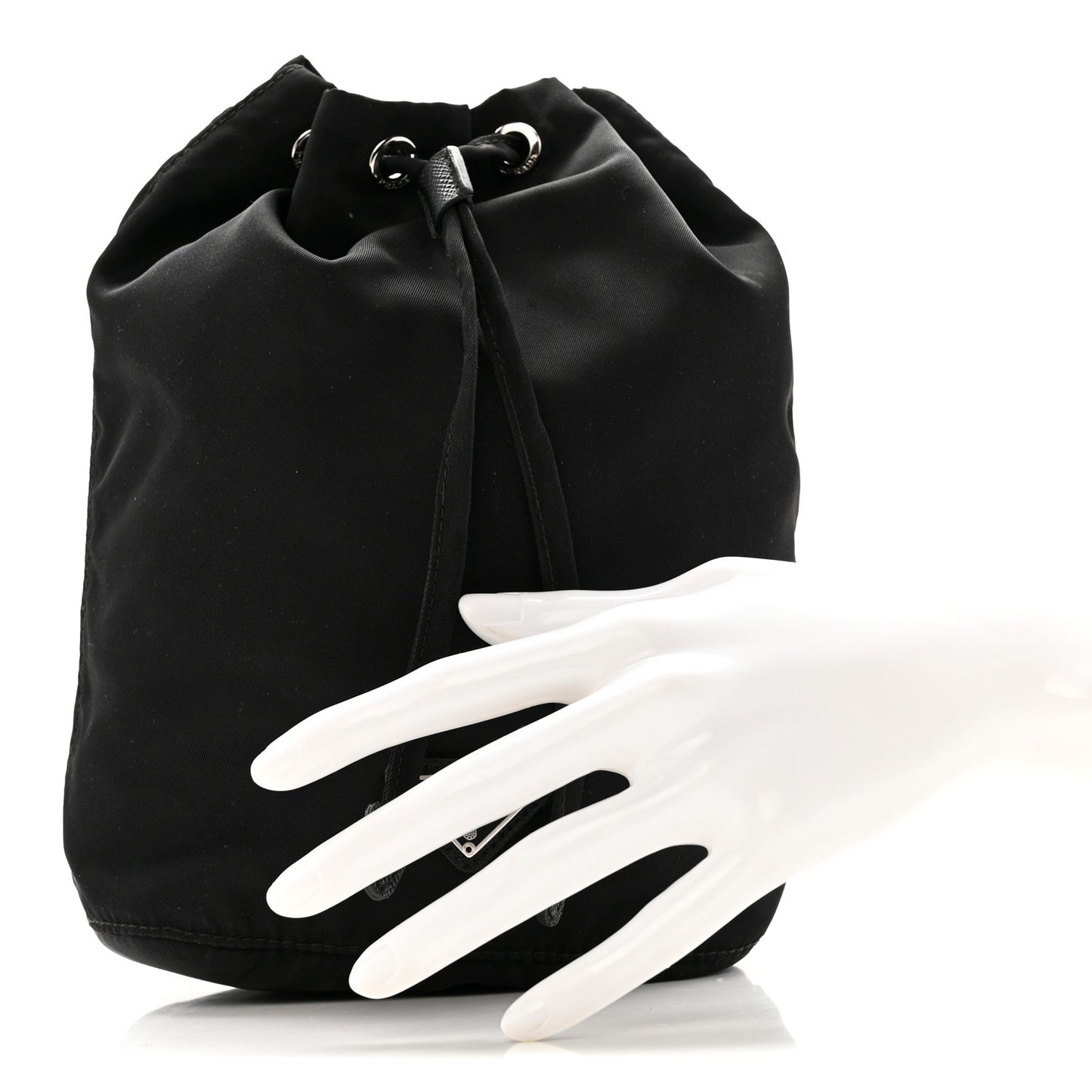 Nylon Vela Drawstring Pouch Black