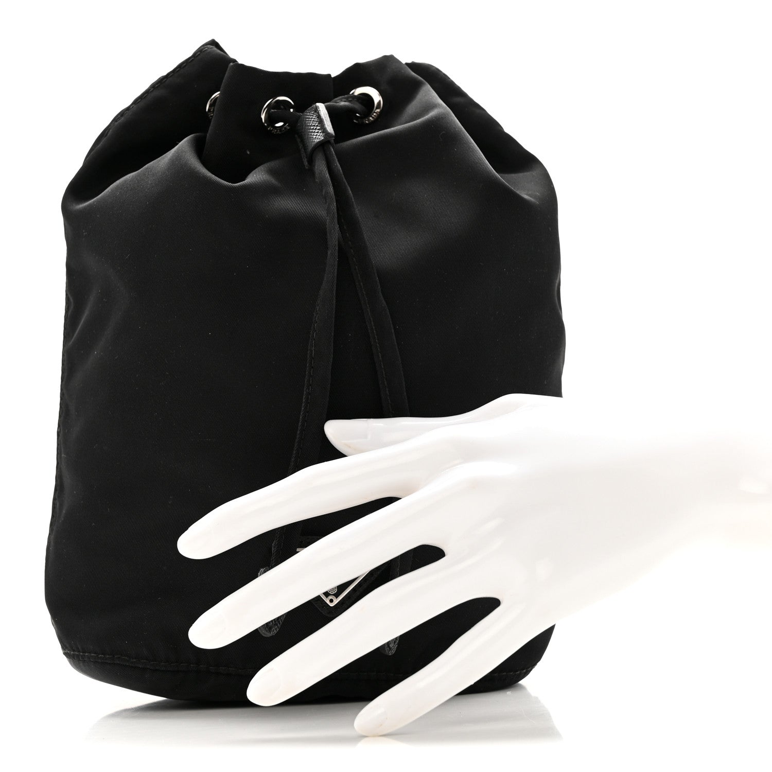 Prada Nylon Vela Drawstring Pouch Black 2 of 9