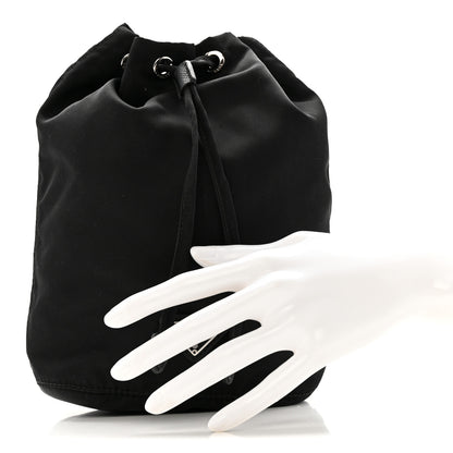 Prada Nylon Vela Drawstring Pouch Black 2 of 9