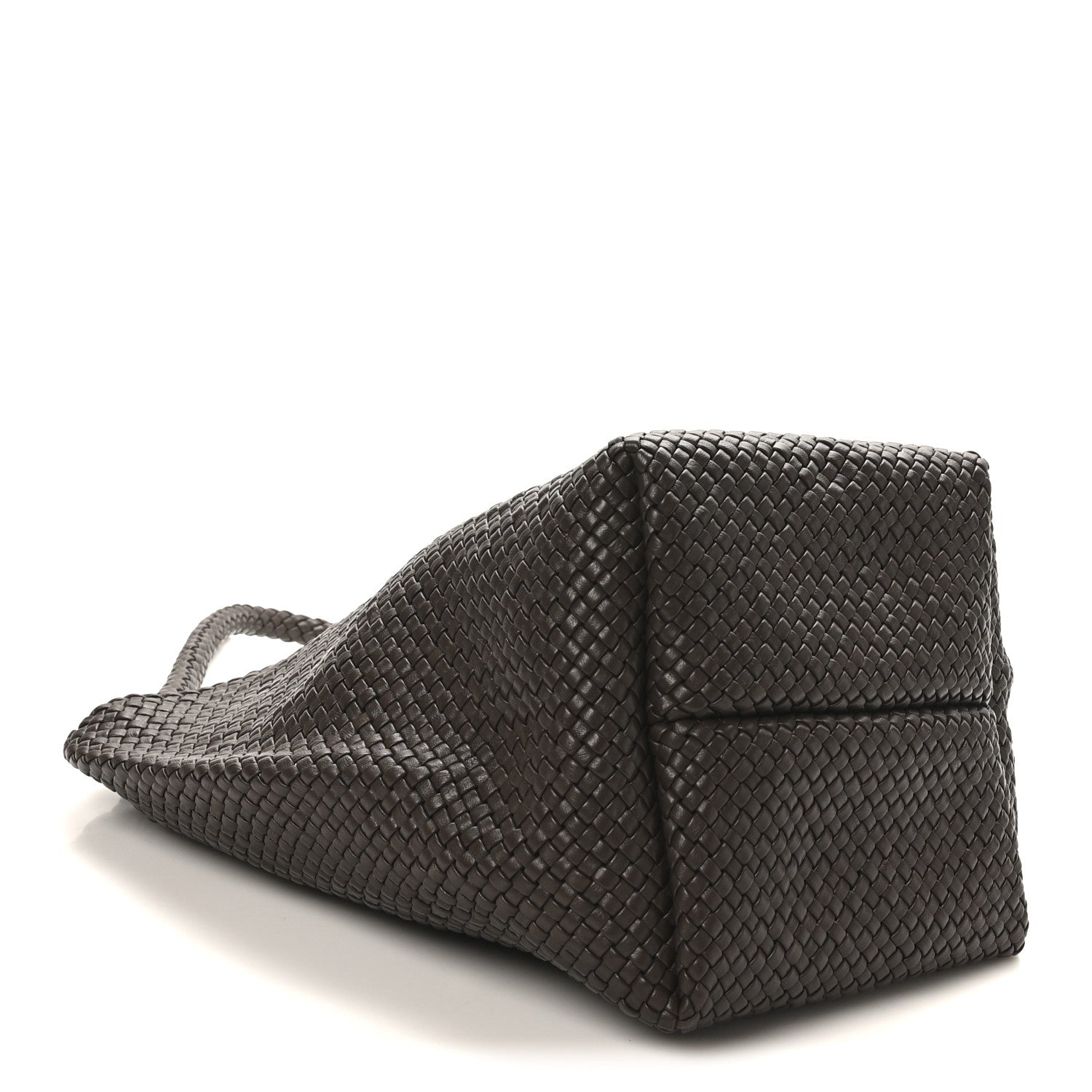 The Row Woven Calfskin Medium N/S Tote Bag Dark Brown 8 of 10