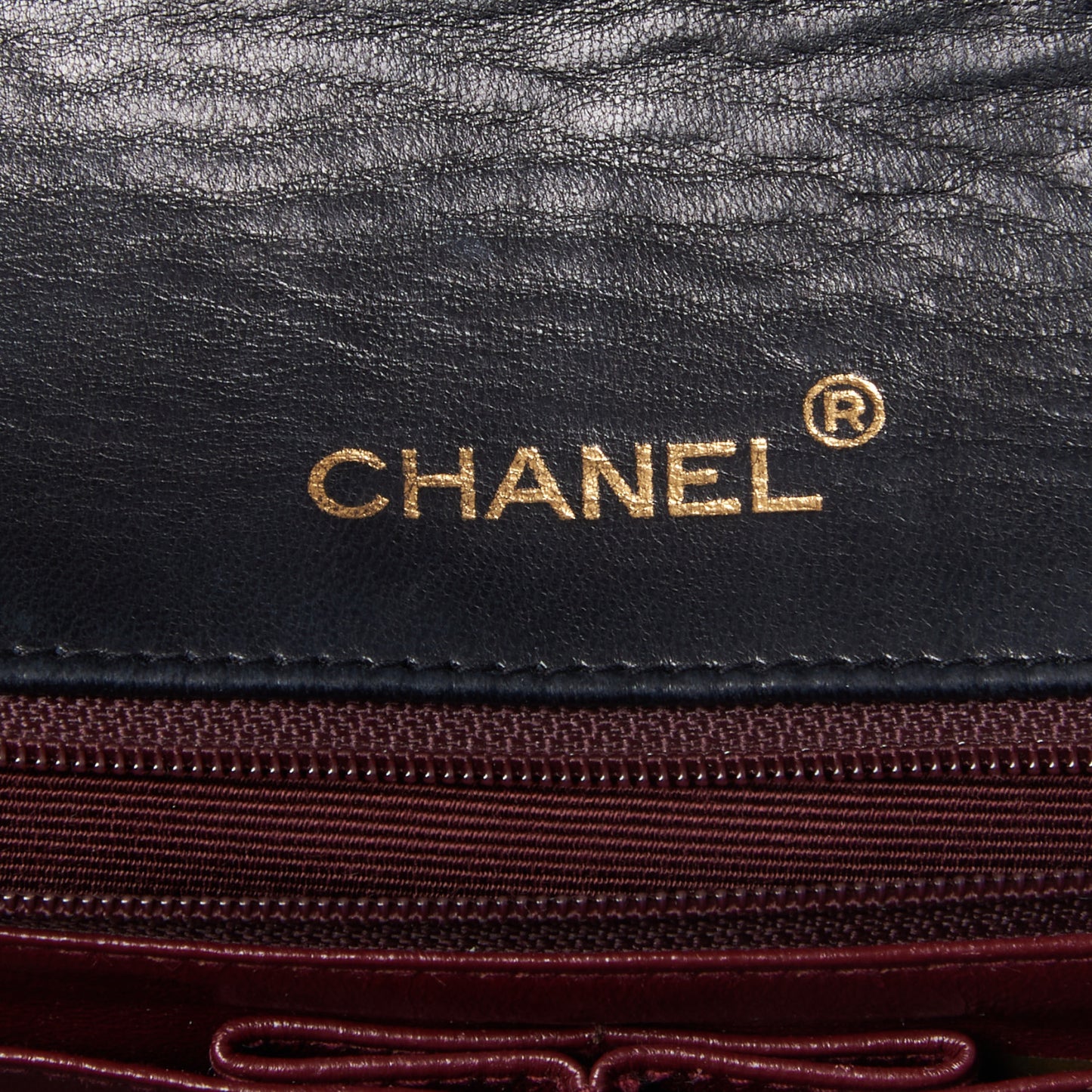 Lambskin Quilted Small Single Flap Bag Navy