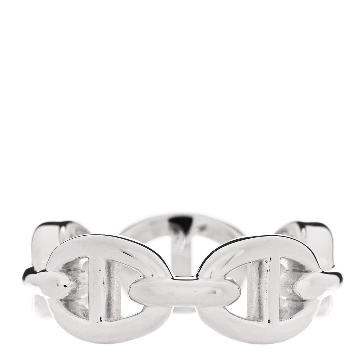 Sterling Silver PM Chaine d'Ancre Enchainee Band Ring 52 6