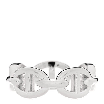 Hermes Sterling Silver PM Chaine d'Ancre Enchainee Band Ring 52 6 3 of 9