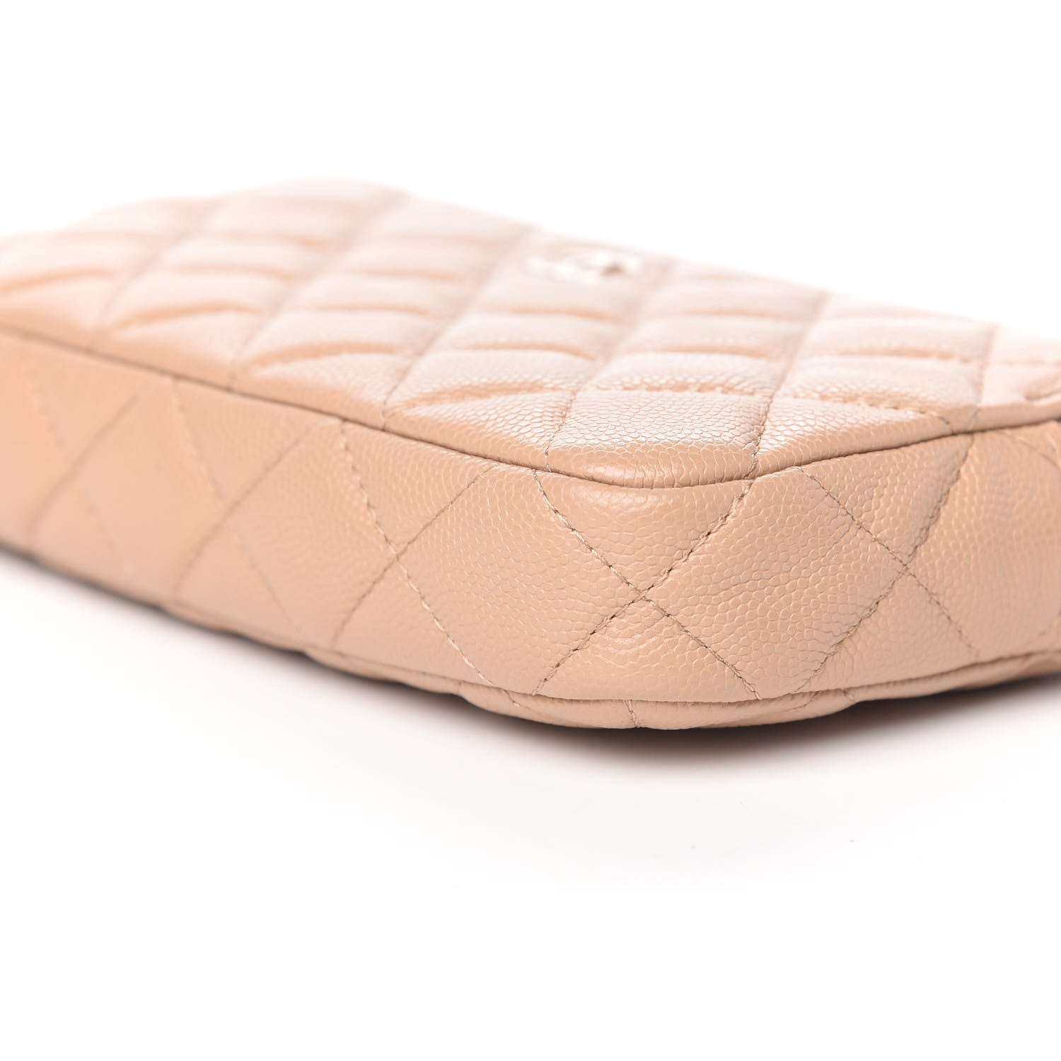 Chanel Caviar Quilted Small Clutch With Chain Beige 9 of 10