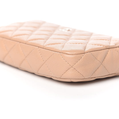 Chanel Caviar Quilted Small Clutch With Chain Beige 9 of 10