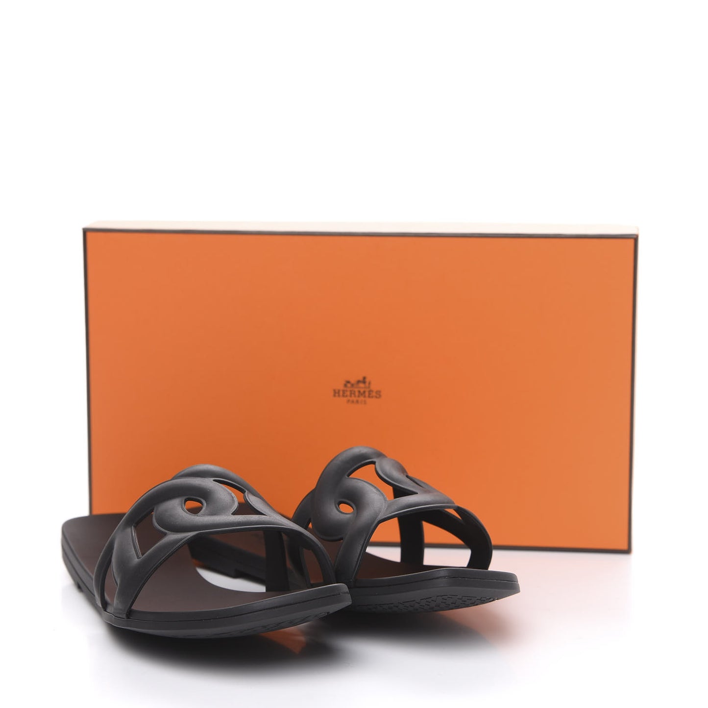 Rubber Aloha Sandals 38 Black
