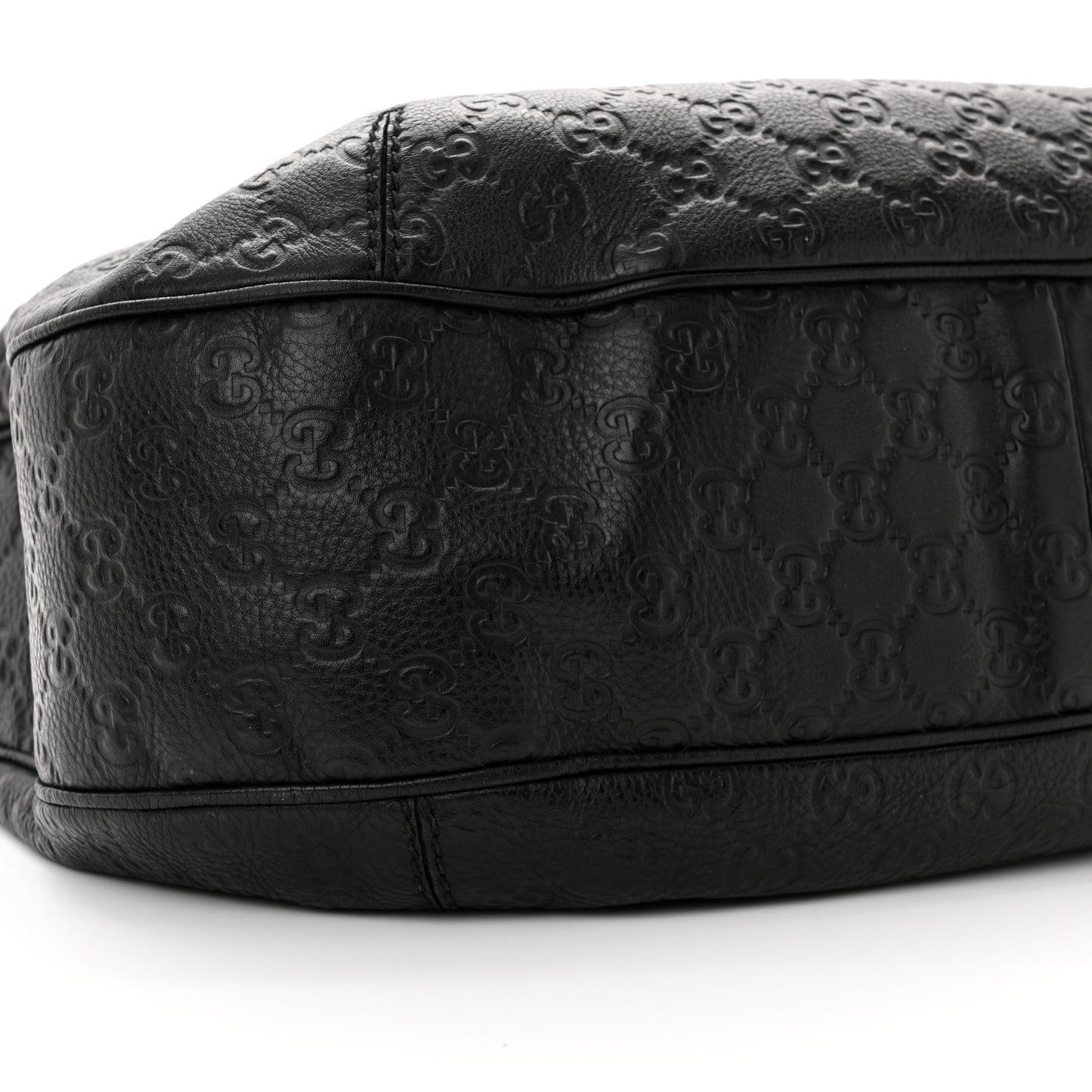 Guccissima Large New Ladies Web Hobo Black