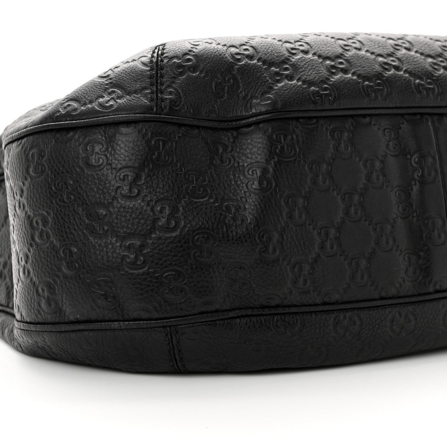 Gucci Guccissima Large New Ladies Web Hobo Black 9 of 13