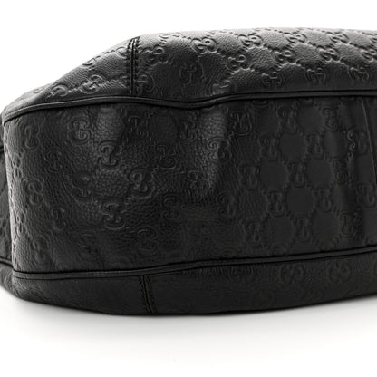Gucci Guccissima Large New Ladies Web Hobo Black 9 of 13