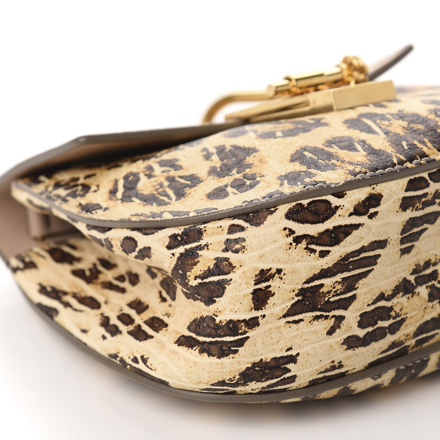 Chloe Calfskin Leopard Print Mini Drew Shoulder Bag 6 of 9