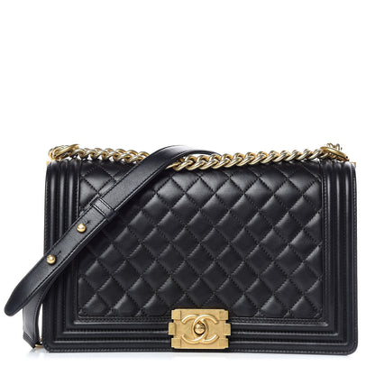 Chanel Lambskin Quilted New Medium Boy Flap Black 1 of 13