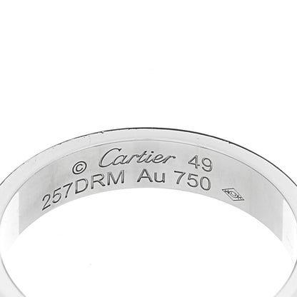 Cartier 18K White Gold 3.5mm LOVE Wedding Band Ring 49 5 4 of 5