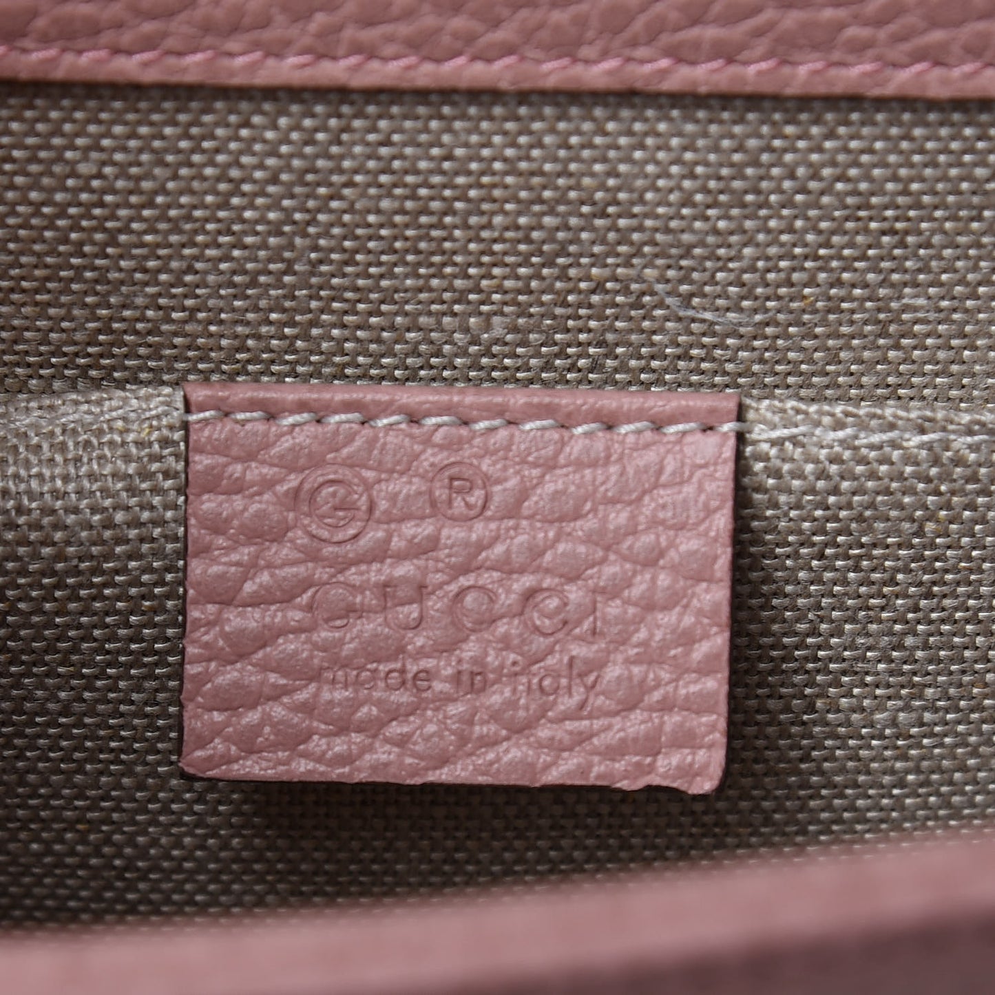 Dollar Calfskin Small Interlocking G Shoulder Bag Soft Pink
