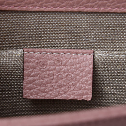 Gucci Dollar Calfskin Small Interlocking G Shoulder Bag Soft Pink 6 of 9