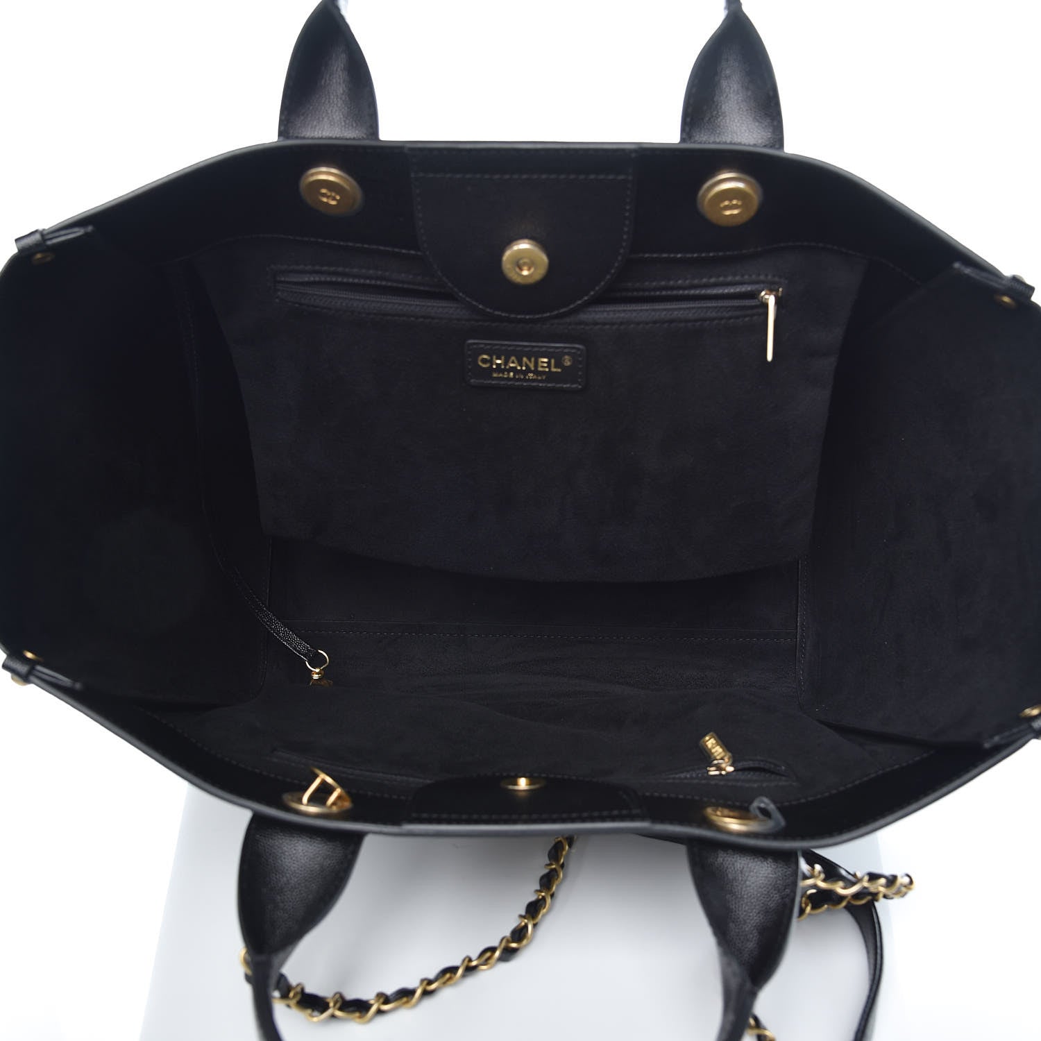 Chanel Caviar Medium Studded Deauville Tote Black 5 of 11
