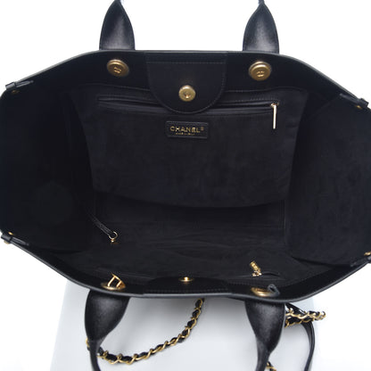 Chanel Caviar Medium Studded Deauville Tote Black 5 of 11