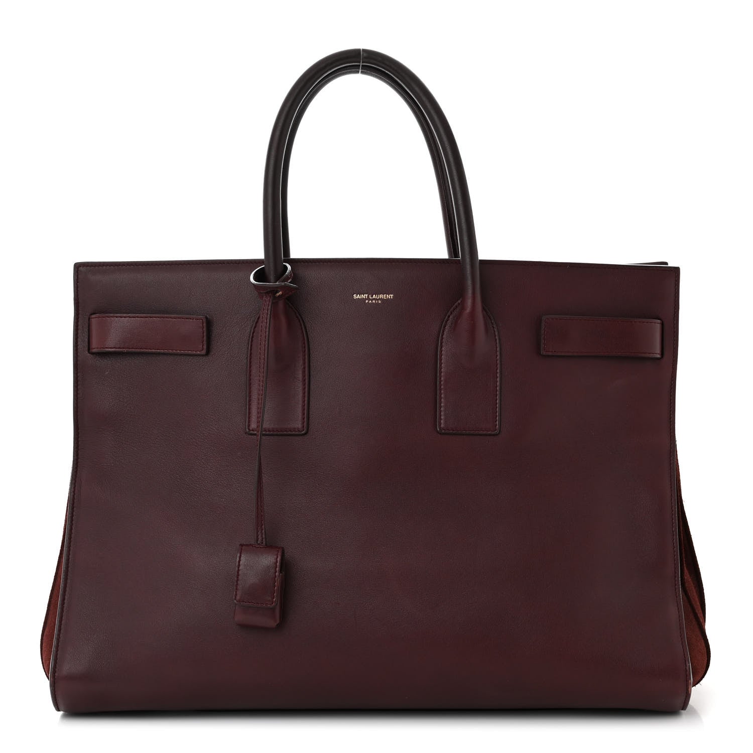 Saint Laurent Calfskin Large Sac de Jour Carryall Amarena 1 of 14