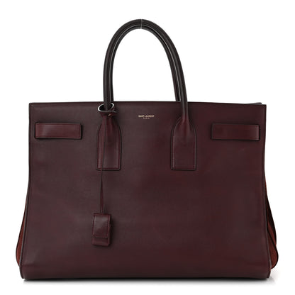 Saint Laurent Calfskin Large Sac de Jour Carryall Amarena 1 of 14