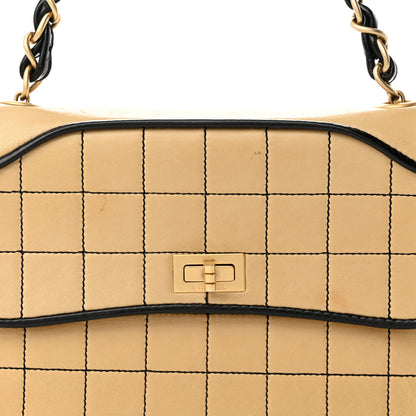 Chanel Lambskin Reissue Chocolate Bar Flap Beige Black 8 of 23