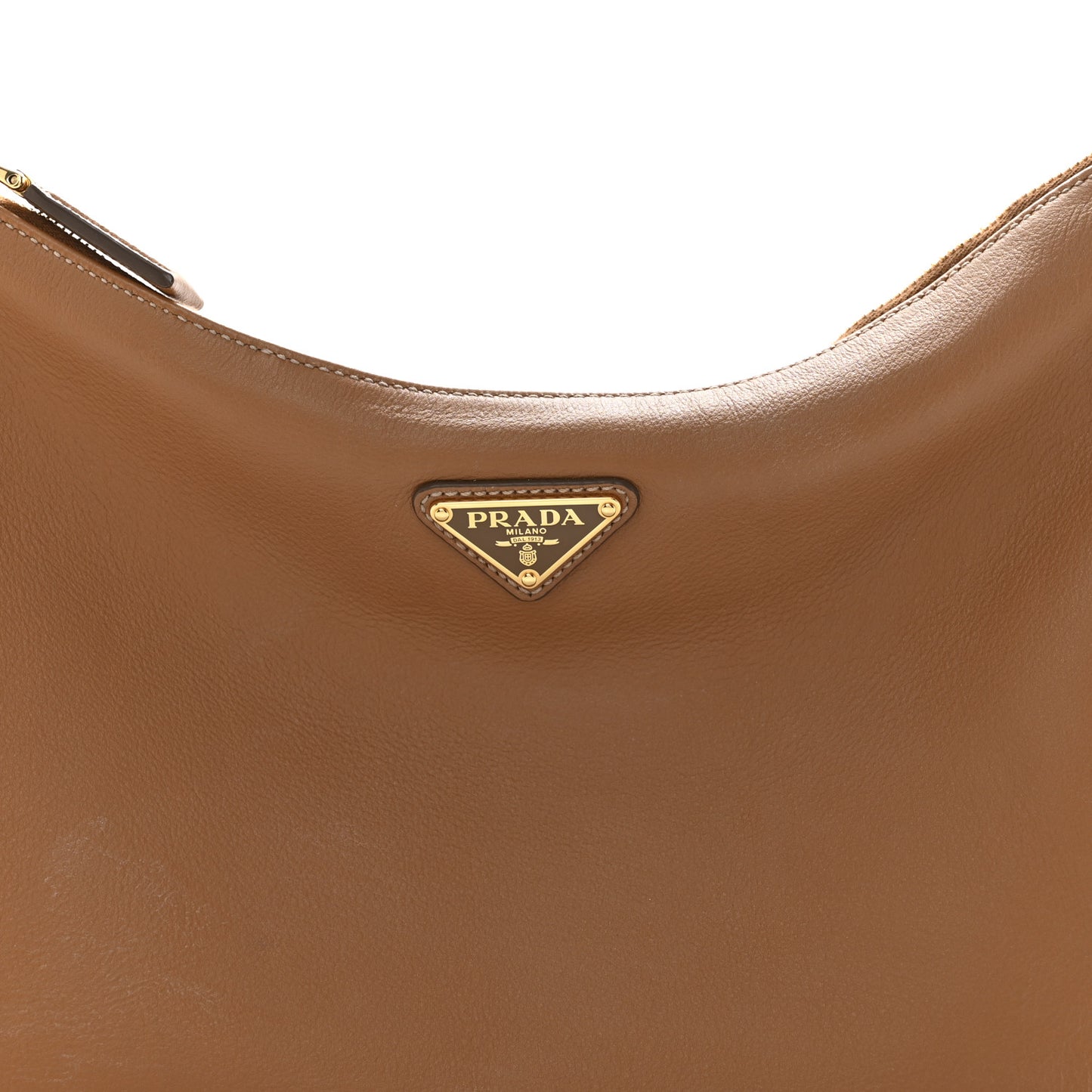 Soft Calfskin Large Aimée Shoulder Bag Caramel