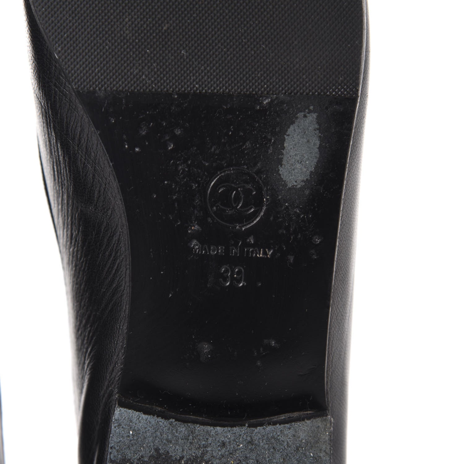 Chanel Lambskin Patent Cap Toe Ballerina Flats 39 Black 7 of 12