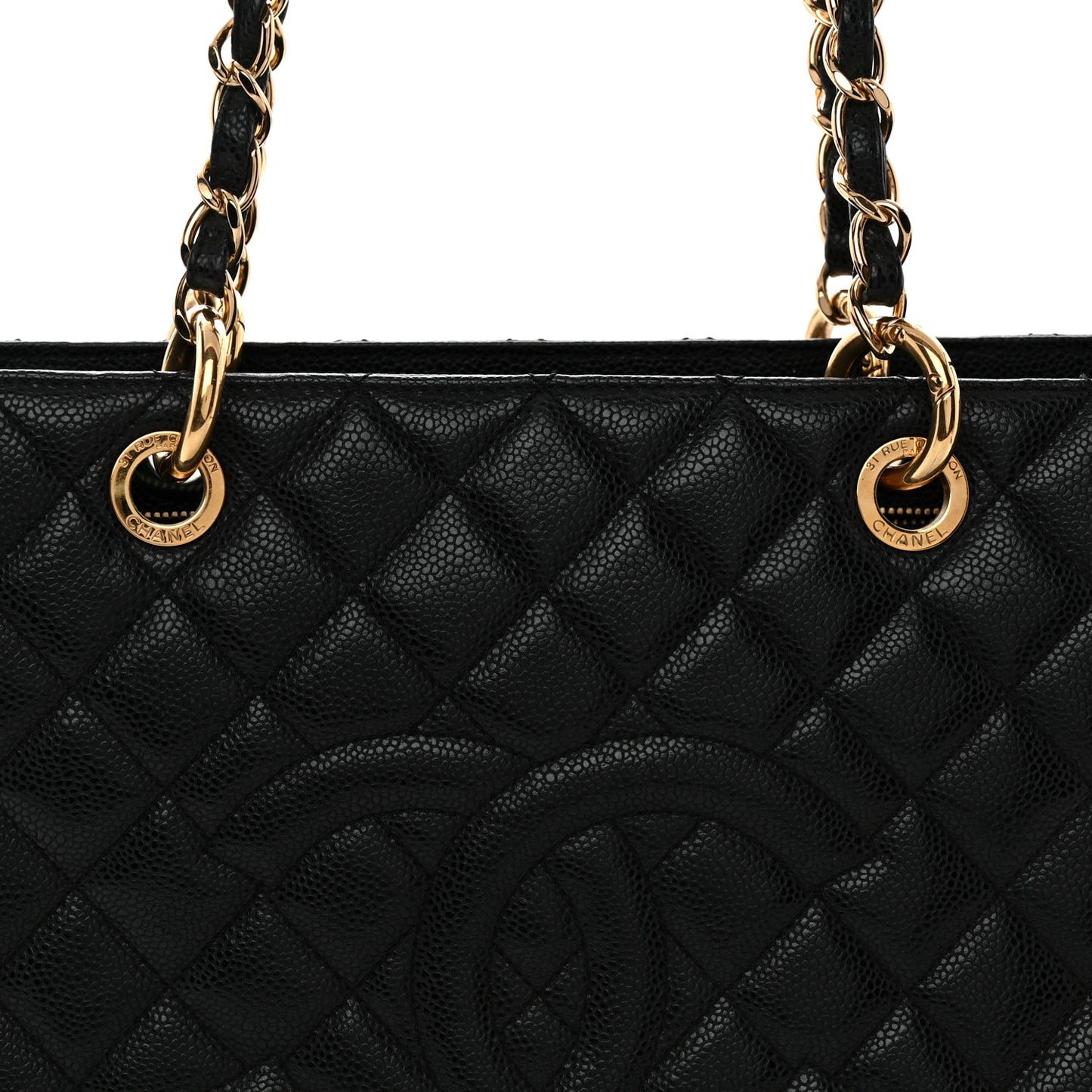 Caviar Quilted XL Grand Shopping Tote GST Black