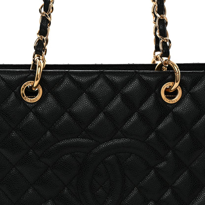 Chanel Caviar Quilted XL Grand Shopping Tote GST Black 8 of 12