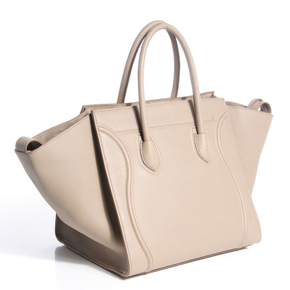 Celine Supple Calfskin Medium Phantom Luggage Beige 3 of 8