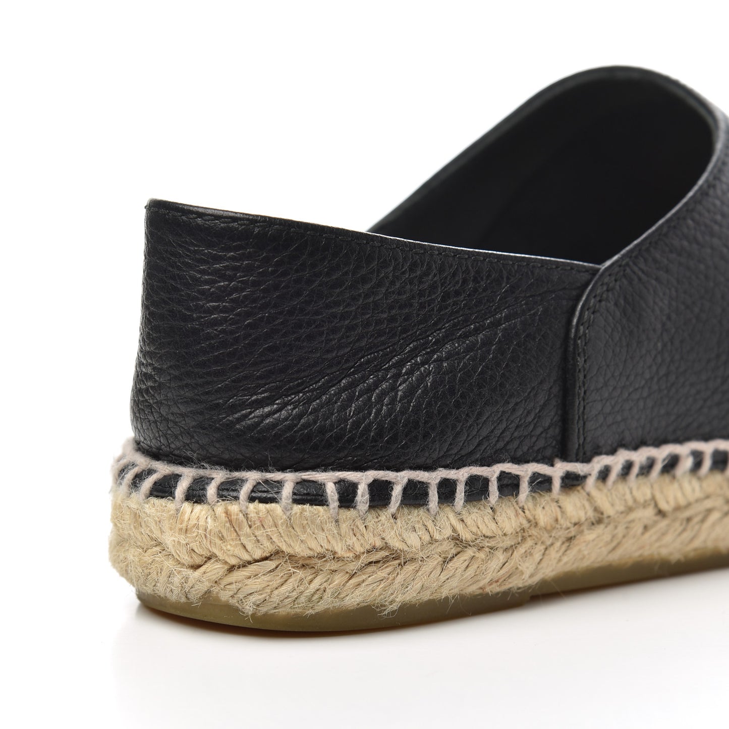 Grained Calfskin CC Espadrilles 39 Black