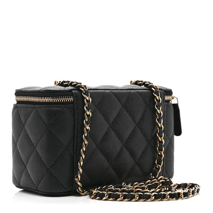 Chanel Caviar Quilted Small Vanity Case With Chain Black 3 of 11