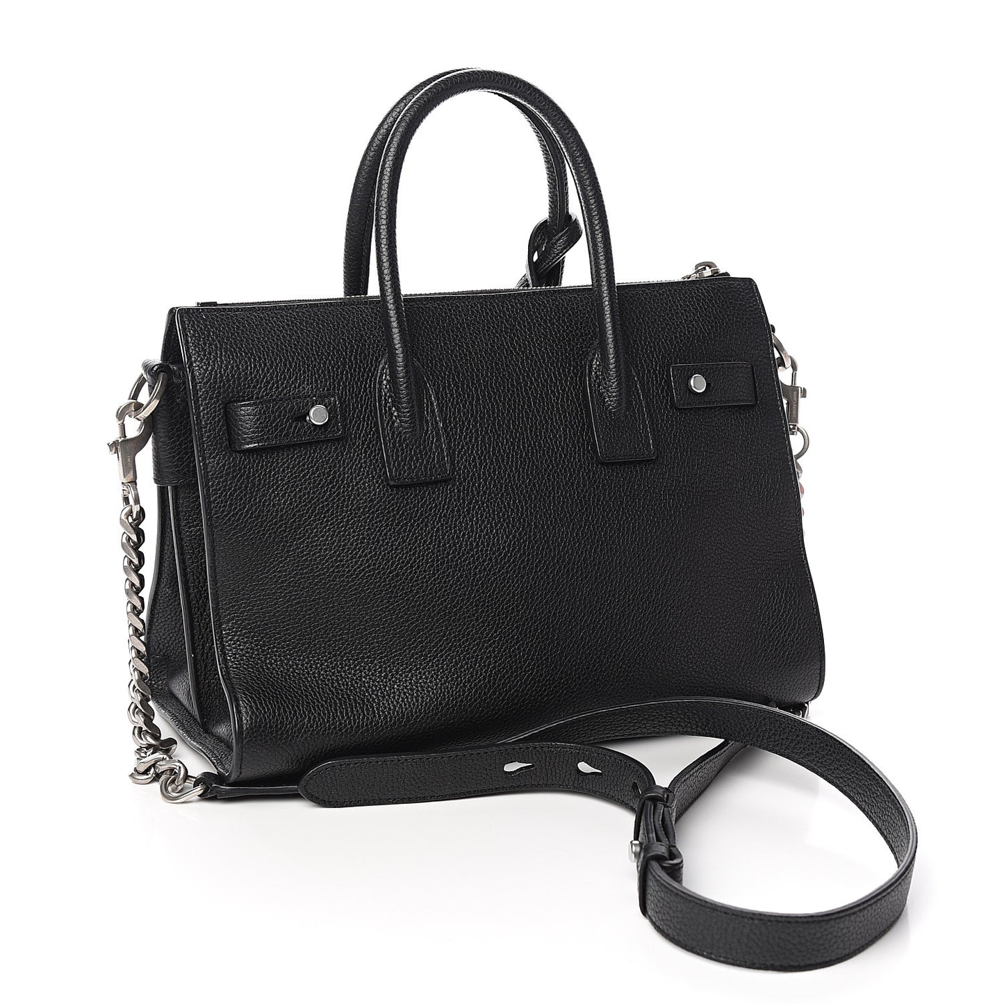 Grained Calfskin Baby Sac De Jour Souple Black