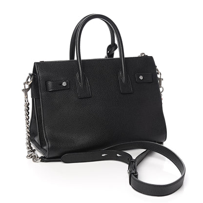 Saint Laurent Grained Calfskin Baby Sac De Jour Souple Black 2 of 9