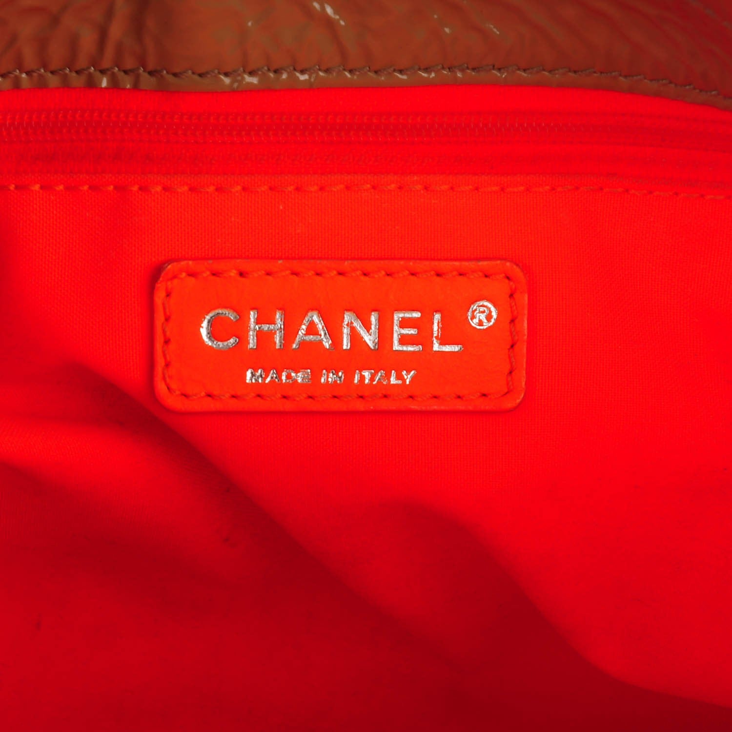Chanel Patent Quilted Day Glo Flap Bag Beige 6 of 9