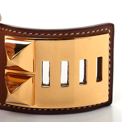 Hermes Barenia Collier de Chien CDC Bracelet S Fauve 4 of 6