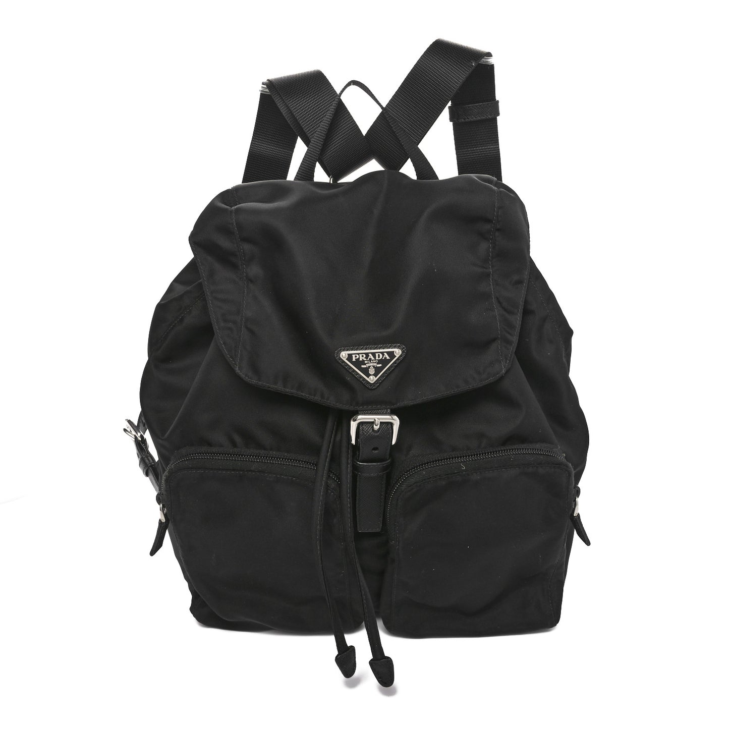 Tessuto Nylon Saffiano Vela Backpack Black