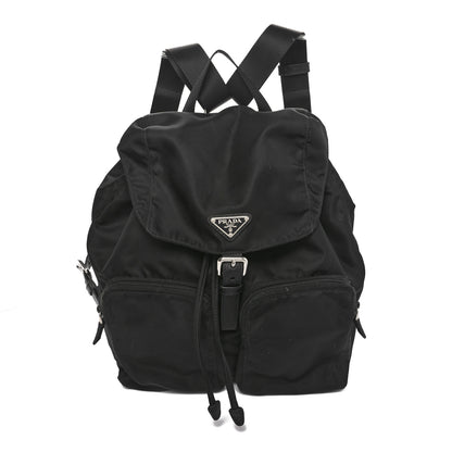 Prada Tessuto Nylon Saffiano Vela Backpack Black 1 of 9