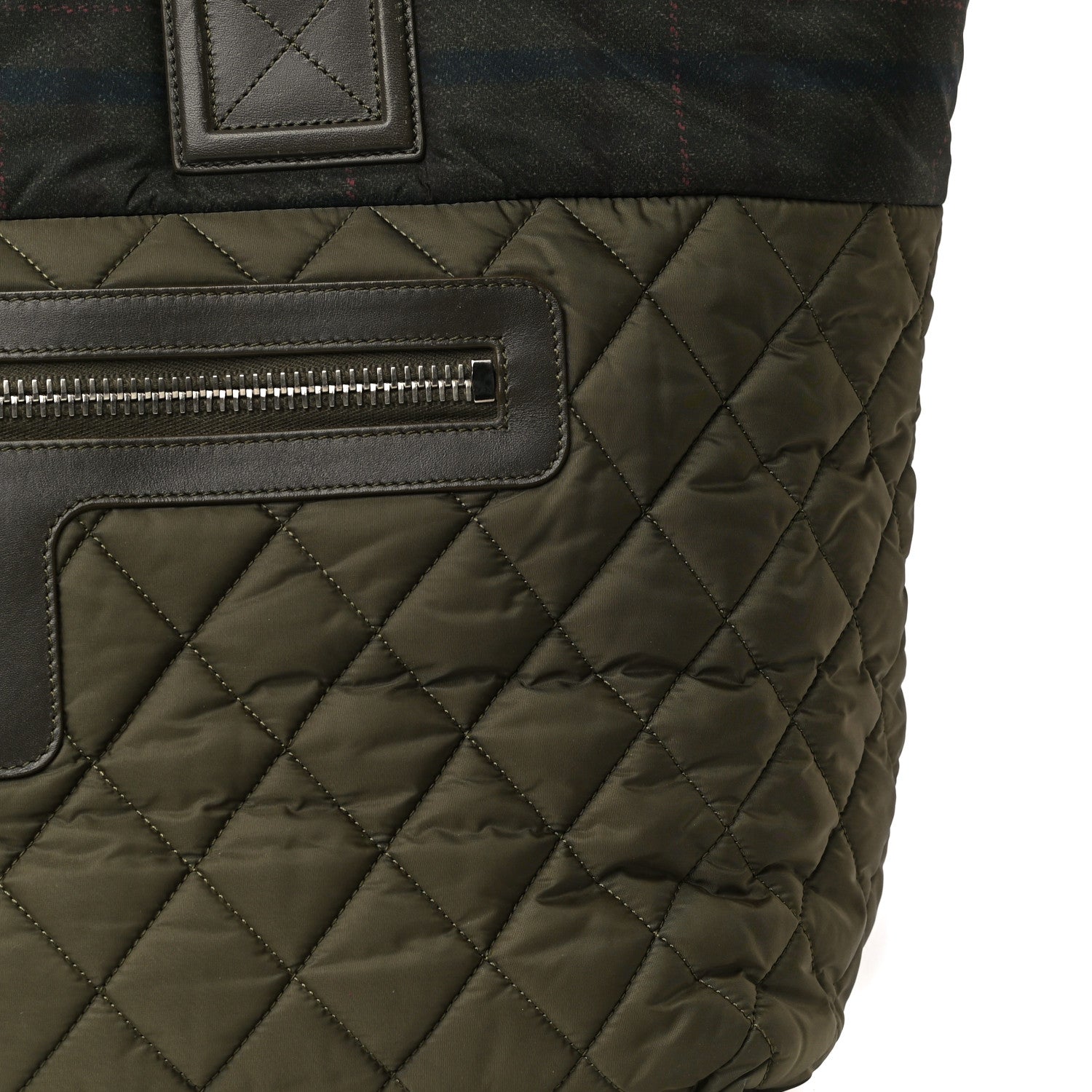 Chanel Nylon Quilted Medium Coco Cocoon Tote Khaki 18 of 24
