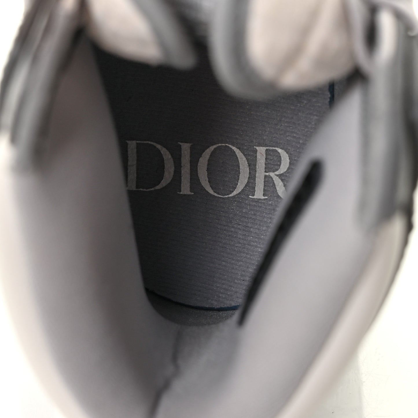 X NIKE AIR JORDAN Calfskin Mens Oblique High Sneakers 38.5 Beige White