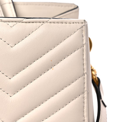 Gucci Calfskin Matelasse Small GG Marmont Tote White 23 of 23