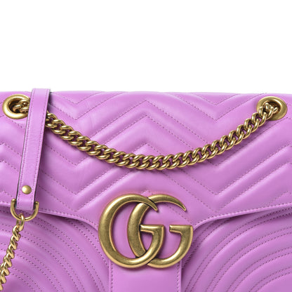 Gucci Calfskin Matelasse Medium GG Marmont Shoulder Bag Candy Mousse 18 of 18