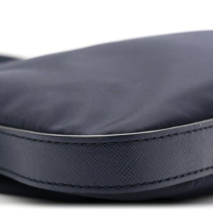Prada Tessuto Nylon Saffiano Small Crossbody Bag Navy 9 of 12
